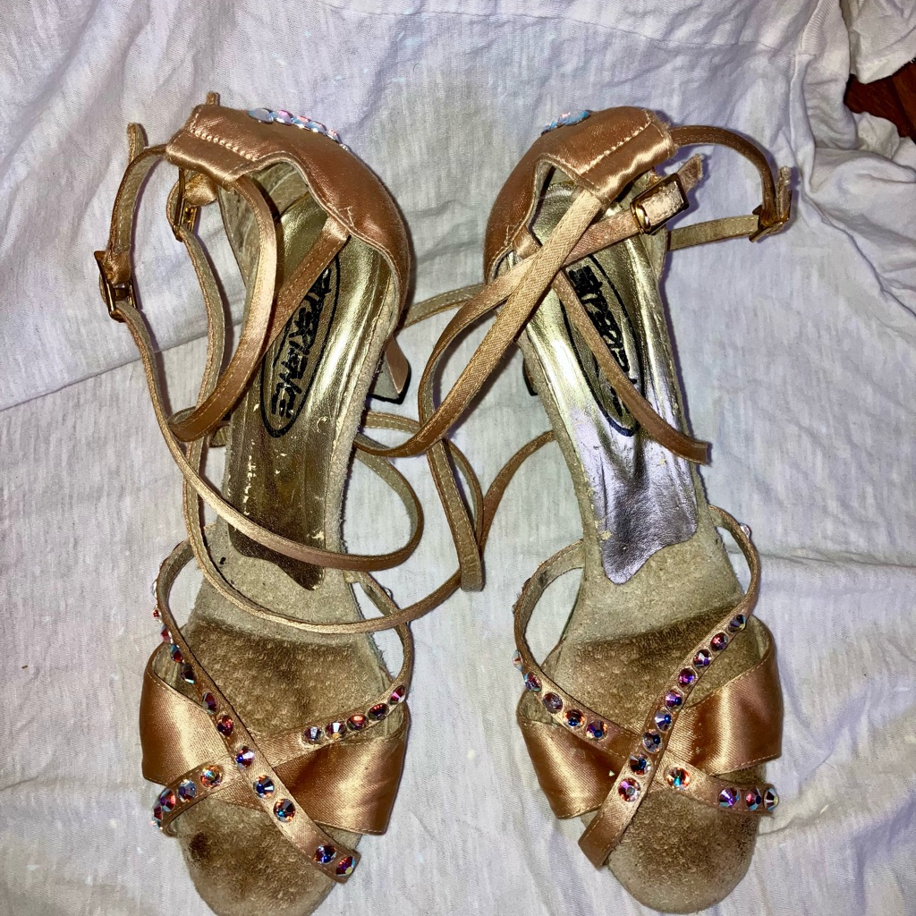 Experience Dance Shoes Swarovski Crystal Design (Size 7.5)